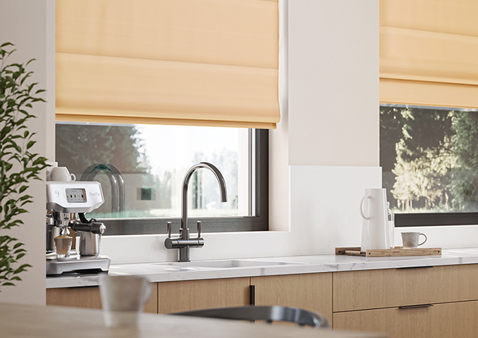 Kyoto Faux Silk, Natural - Roman Blind - Image 5
